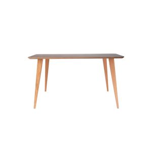 Table - BOB Fenix noir/ chêne naturel L 120 x P 80 x H 74 cm