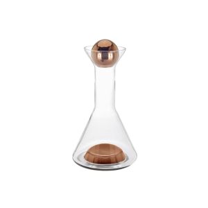 Carafe & verre - D&eacute;canteur TANK Verre souffl&eacute; Diam 17cm x H 27cm Cuivre