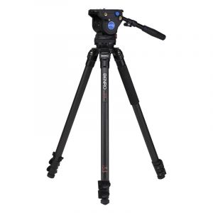 BENRO Trepied Vid&eacute;o Carbone kit C373FBV4H + Rotule Vid&eacute;o BV4H