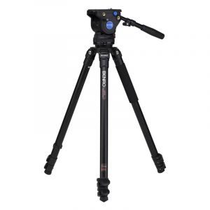 BENRO Trepied Vid&eacute;o Alu Kit A373FBV4H + Rotule Vid&eacute;o BV4H