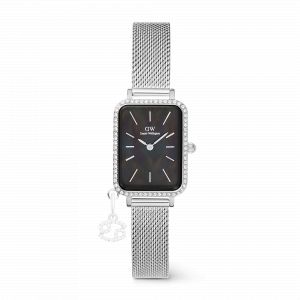 Daniel Wellington DW Montre 20x26mm Quadro Crystal Zodiac Sterling Silver