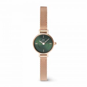 Daniel Wellington DW Montre 19mm Petite Mini Emerald Melrose Rose Gold