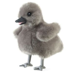 Peluche marionnette jeune cygne - Folkmanis