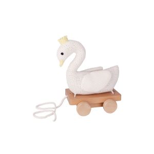 Peluche à tirer cygne - Sindibaba