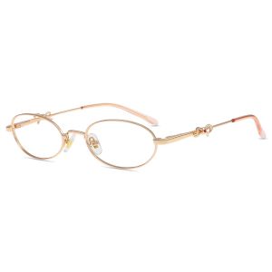 Firmoo Doré Ovale Métal Monture Lunettes de Vue bow2402