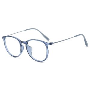 Firmoo Transparent Bleu Ovale TR Monture Lunettes de Vue KBT6834