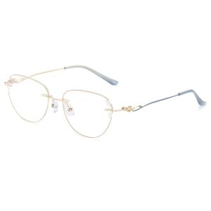 Firmoo Dor&eacute; Ovale M&eacute;tal Monture Lunettes de Vue D95