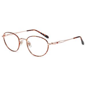 Firmoo Tortue Ovale Métal Monture Lunettes de Vue Andrew061