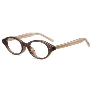 Firmoo Marron Transparent Ovale TR Monture Lunettes de Vue TB5739
