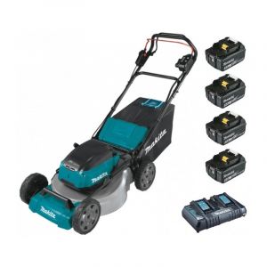 Tondeuse Makita autotractée 36V (2x18V) 4 batt 5Ah 53 cm DLM532 DLM532PT4