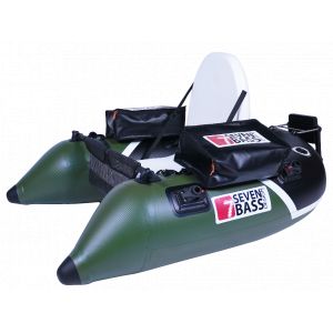 Float Tube Seven Bass Rockstar : Charge max. - 160kg, Coloris Seven Bass - Vert / Noir, Largeur - 120cm, Long. - 150cm, Poids - 10,5kg