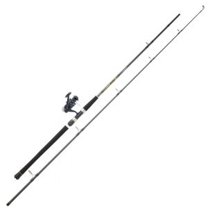Combo Spinning Daiwa Set Silure 06 : Frein - 8kg, Long. - 2m60, Nombre de brins - 2, Poids - 970g, Puissance Canne - 80 - 180g, Taille - 5000