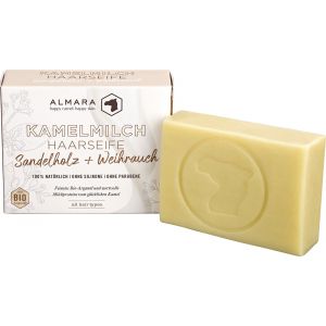 Zhenobya Savon Capillaire au Lait de Chamelle - Bois de Santal & Encens