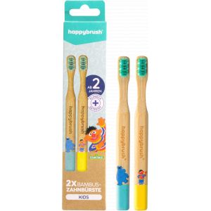 happybrush Brosse à Dents Kids en Bambou "Sesame Street" - 1 pcs