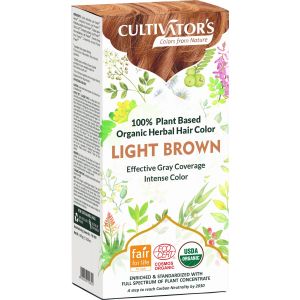 CULTIVATOR'S Organic Herbal Hair Color Light Brown - 100 g