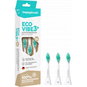 happybrush Têtes de Brosse ECO VIBE 3+ White - 1 kit