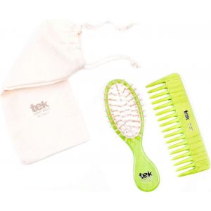 tek Ensemble de Voyage Mini-Brosse & Peigne - Citron vert