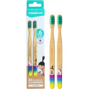happybrush Brosse à Dents Junior en Bambou "Agnes" - 1 pcs