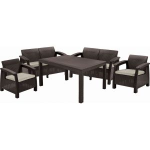 KETER CORFU FIESTA Ensemble de jardin, marron/beige 17198008