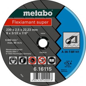 Metabo Flexiamant super 125 x 2,0 x 22,23 acier, meule de tron&ccedil;onnage 616107000