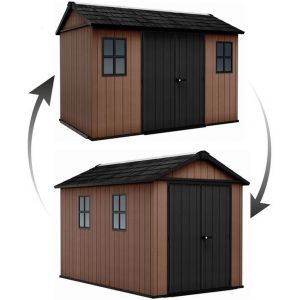 KETER NEWTON PLUS WIDE 11 x 7,5 Abri de jardin, 230 x 350 x 246 cm, marron 17212880