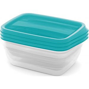 CURVER VEDO 3x1L bo&icirc;tes, 20x14x6cm, bleu clair 03505-051