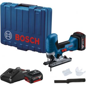 BOSCH GST 185-LI Scie sauteuse, 2&times; GBA 18V 4.0Ah, mallette &ndash; 06015B2022