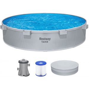 BESTWAY Tanx Kit tout-en-un piscine hors sol ronde 305 x 61 cm, avec pompe 561RW