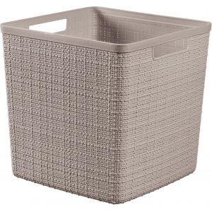 CURVER JUTE 17L Paniere recyclée 28 x 28 x 27 cm, taupe 01906-382