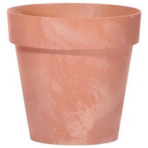 PROSPERPLAST CUBE BETON EFFECT Pot de fleurs, 14 cm, 1,2 L, terre cuite DCUB140E-R624