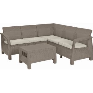 KETER CORFU RELAX Ensemble de jardin, cappuccino/beige 17202123