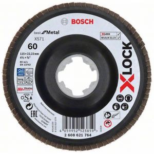 BOSCH Plateau a lamelles PRO X571, bombé, 115 mm, G40, X-Lock 2608621763