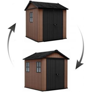 KETER NEWTON PLUS WIDE 7 x 7,5 Abri de jardin, 230 x 224 x 246 cm, marron 17212878