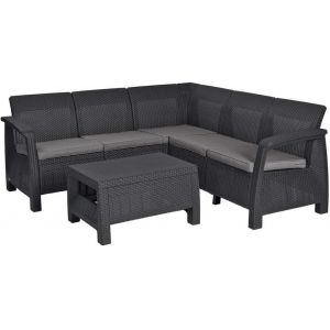 KETER CORFU RELAX Ensemble de jardin, graphite/gris 17202123