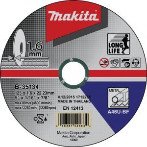 Makita B-35134 Disque a tron&ccedil;onner 125x1,6x22,23mm