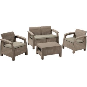 KETER CORFU Ensemble de jardin, capppuccino/beige 17197361