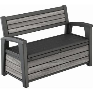 KETER DECO GARDEN BENCH 227L Banc de rangement, 133 x 61 x 89 cm, gris 17213853
