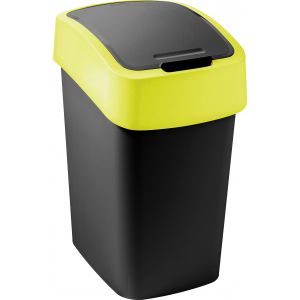 CURVER FLIP BIN 9L Poubelle 35 x 18,9 x 23,5 cm noir/jaune 02170-E64