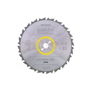 Metabo Power Cut Wood-professional Lame de scie circulaire HW/CT 315x30,20PZ 22° 628015000