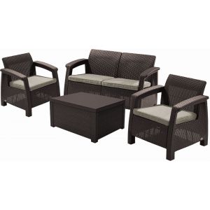 KETER CORFU BOX Ensemble de jardin, brun/beige 17200180