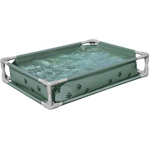 BESTWAY My First Frame Pool Piscine pour animal et lit sur&eacute;lev&eacute; 102 x 74 x 20 cm 561RG