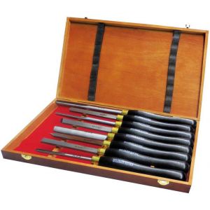 Holzmann Coffret de 8 gouges haute qualit&eacute; HSS H8TLGN