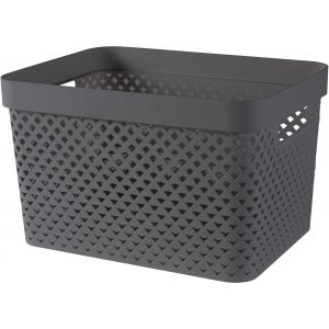 CURVER PURE 17L Panier de rangement 35,5 x 26,2 x 21,9 cm, gris 01420-G43