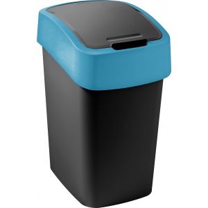 CURVER FLIP BIN 9L Poubelle 35 x 18,9 x 23,5 cm noir/bleu 02170-280