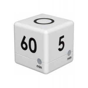 TFA - Horloge digitale cube CUBE-TIMER 38.2032.02 - blanc