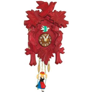 Trenkle - 2002_SQ_rot - horloge murale coucou - Quartz - Kuckulino Color Edition