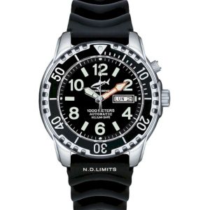 Chris Benz Montre Femme, Homme, Mixte CB-1000A-S-KBS Automatiques, Montre de plongée Noir