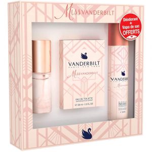 Coffret Miss Vanderbilt Eau de Toilette 30ml + Spray Déodorant 150ml + Vaporisateur de Sac 15ml