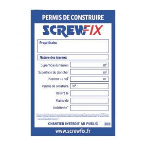Panneau permis de construire 1200mm x 800mm