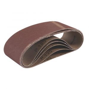 Lot de 5 bandes abrasives non perforées 457 x 76mm grain 120 Titan